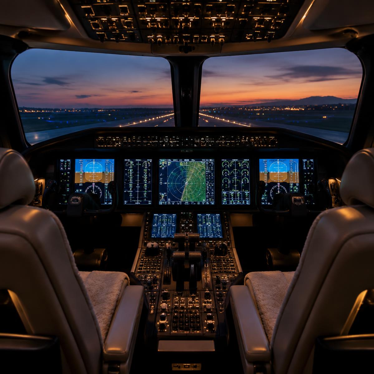 Private aircraft cockpit